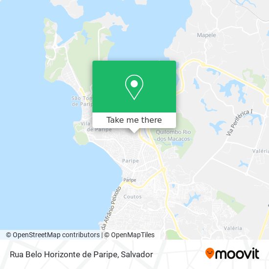 Rua Belo Horizonte de Paripe map