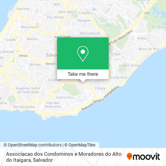 Mapa Associacao dos Condominos e Moradores do Alto do Itaigara