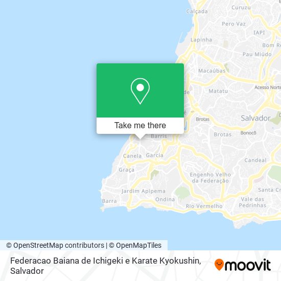 Mapa Federacao Baiana de Ichigeki e Karate Kyokushin