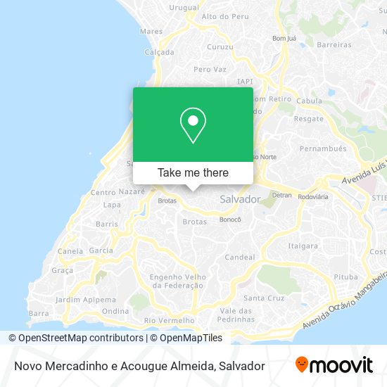 Mapa Novo Mercadinho e Acougue Almeida