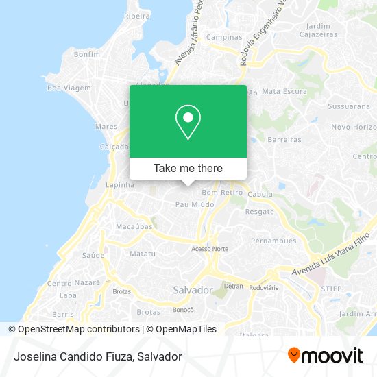 Joselina Candido Fiuza map