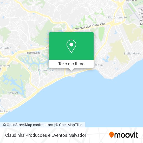 Mapa Claudinha Producoes e Eventos