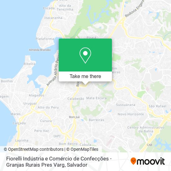Fiorelli Indústria e Comércio de Confecções - Granjas Rurais Pres Varg map