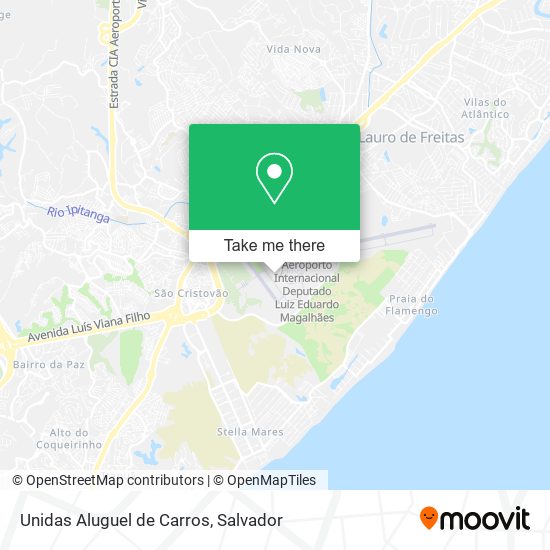 Unidas Aluguel de Carros map