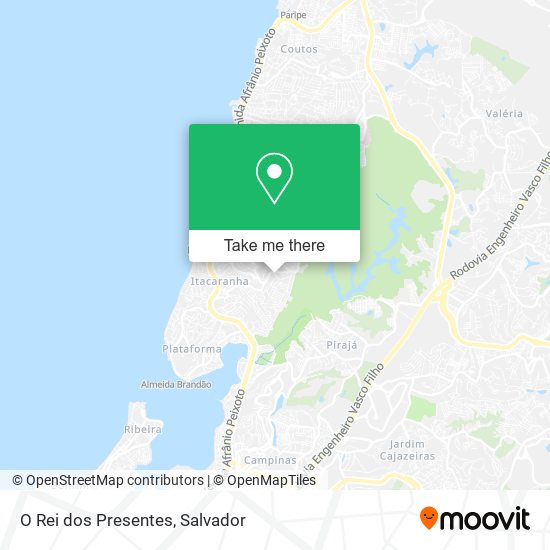 O Rei dos Presentes map