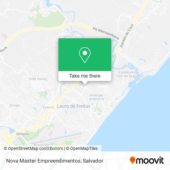 Mapa Nova Master Empreendimentos