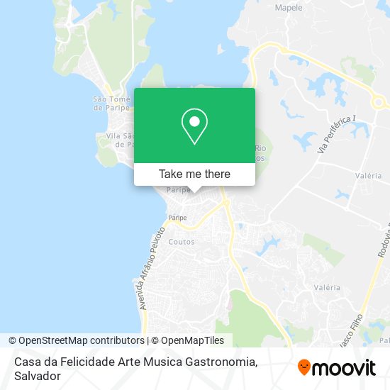 Casa da Felicidade Arte Musica Gastronomia map