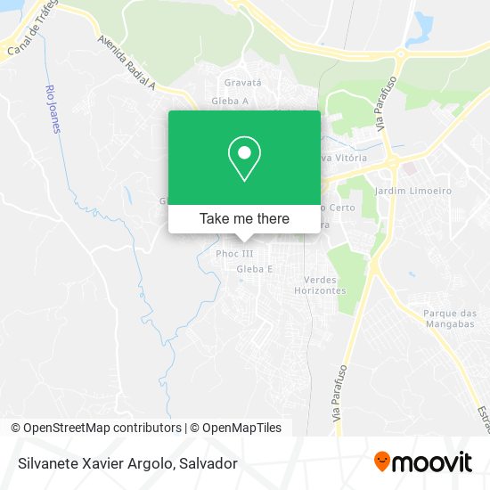 Silvanete Xavier Argolo map