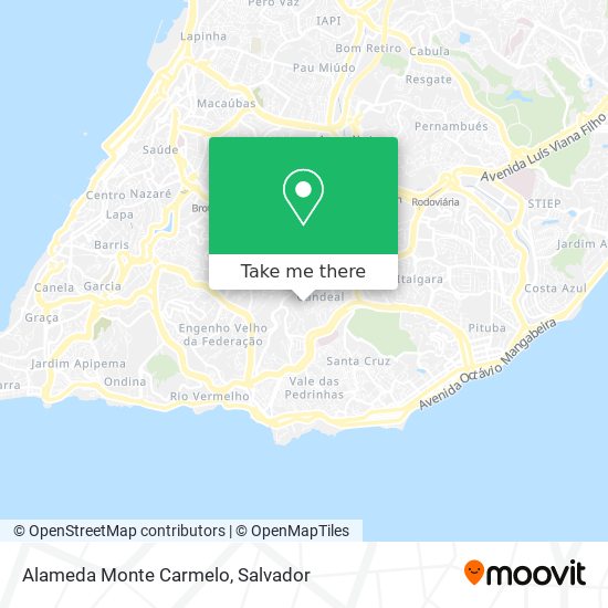 Alameda Monte Carmelo map