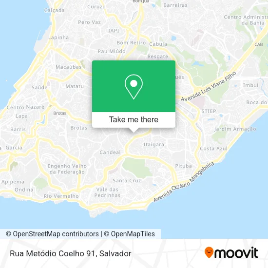 Rua Metódio Coelho 91 map