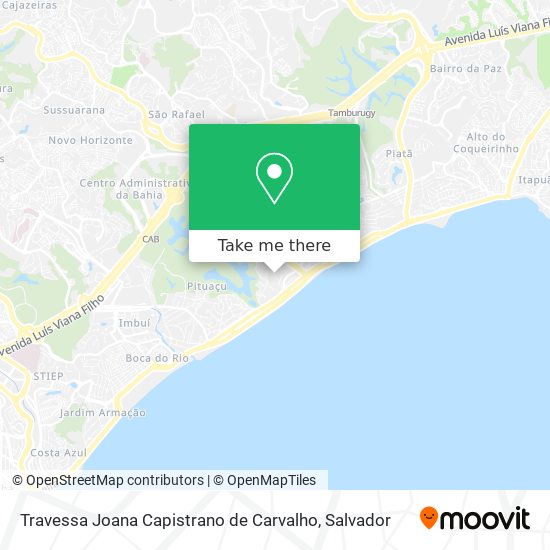 Mapa Travessa Joana Capistrano de Carvalho