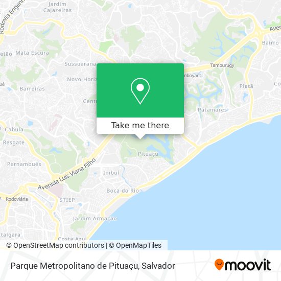 Mapa Parque Metropolitano de Pituaçu