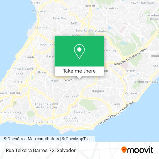 Mapa Rua Teixeira Barros 72