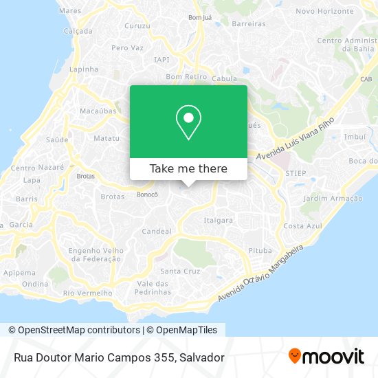 Mapa Rua Doutor Mario Campos 355