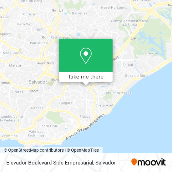 Elevador Boulevard Side Empresarial map