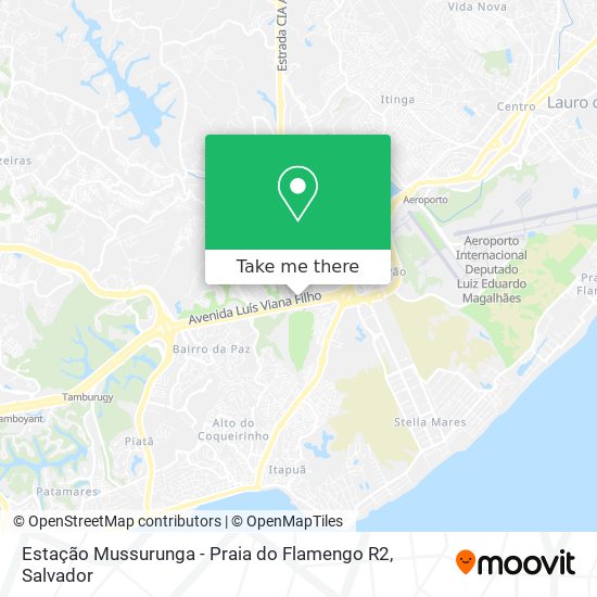 Mapa Estação Mussurunga - Praia do Flamengo R2