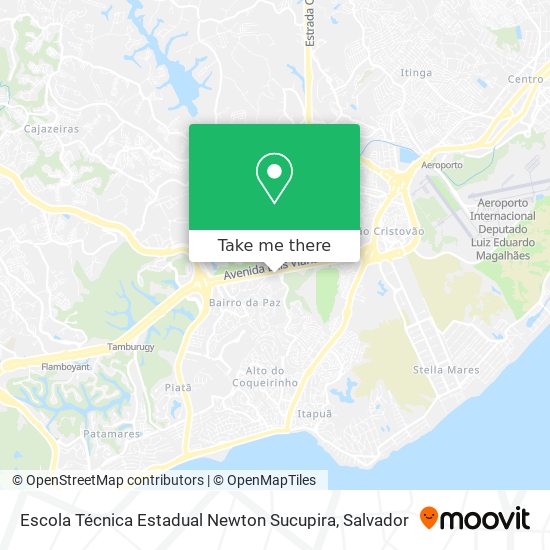 Mapa Escola Técnica Estadual Newton Sucupira