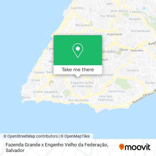 Mapa Fazenda Grande x Engenho Velho da Federação