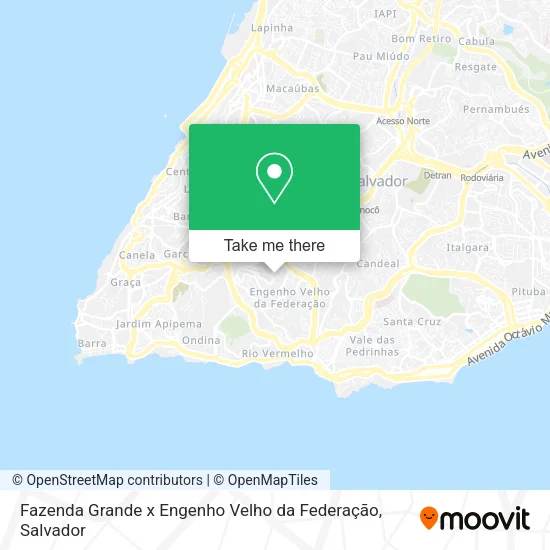 Fazenda Grande x Engenho Velho da Federação map