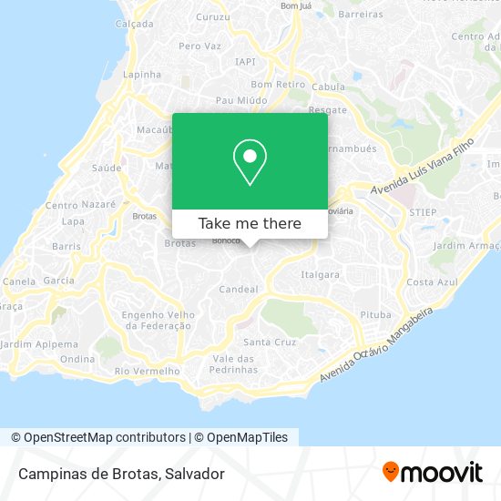 Mapa Campinas de Brotas