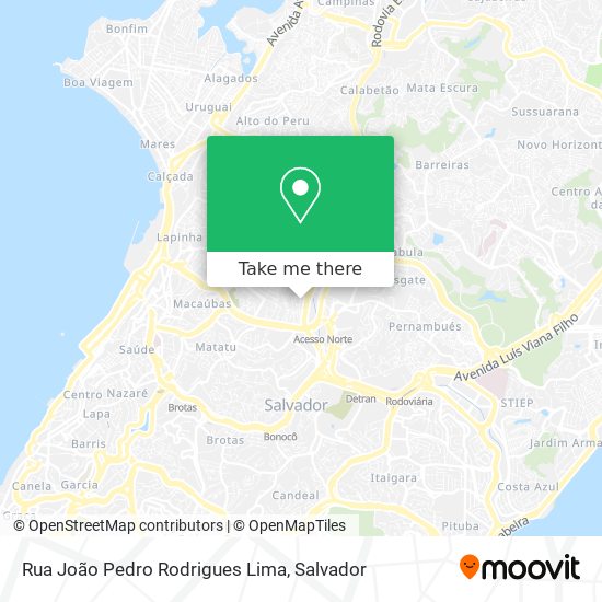 Rua João Pedro Rodrigues Lima map