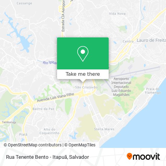 Rua Tenente Bento - Itapuã map