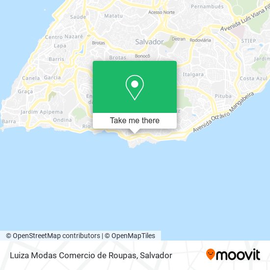 Mapa Luiza Modas Comercio de Roupas