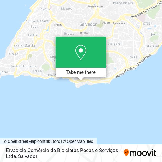 Mapa Ervaciclo Comércio de Bicicletas Pecas e Serviços Ltda