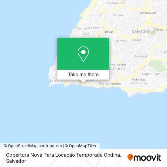 Cobertura Nova Para Locação Temporada Ondina map