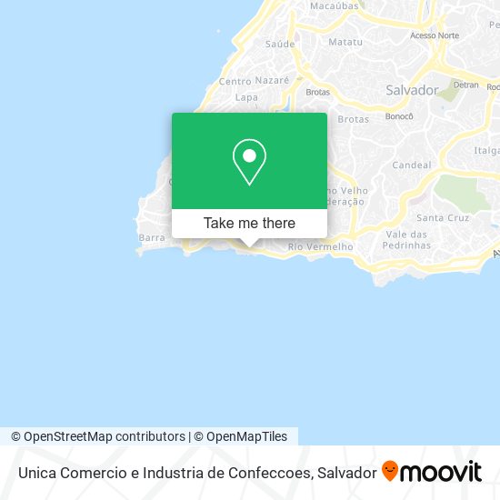 Mapa Unica Comercio e Industria de Confeccoes