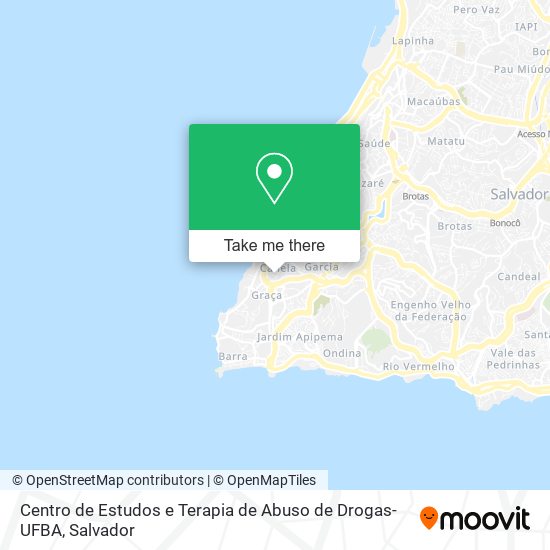 Mapa Centro de Estudos e Terapia de Abuso de Drogas-UFBA