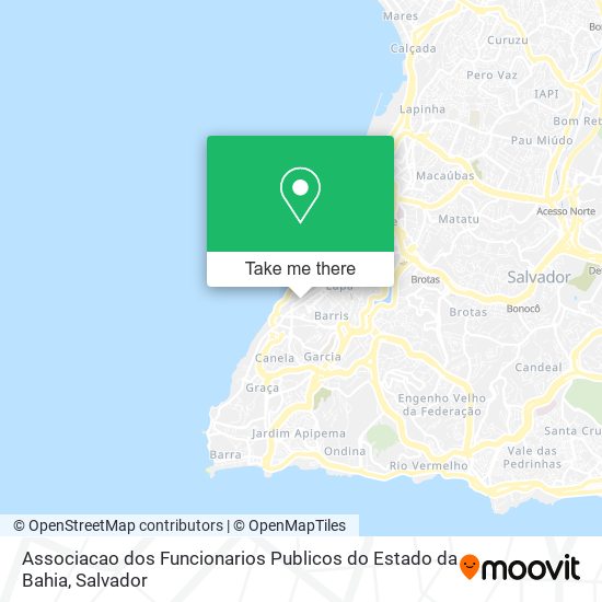 Mapa Associacao dos Funcionarios Publicos do Estado da Bahia