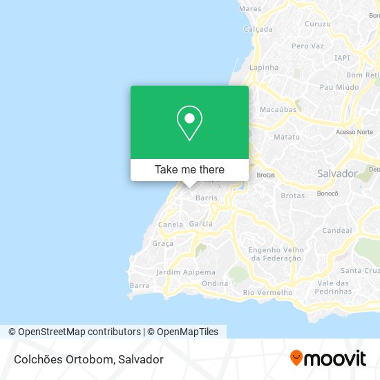 Colchões Ortobom map
