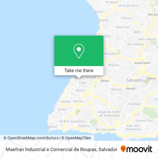 Mapa Maefran Industrial e Comercial de Roupas