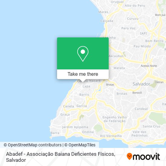 Mapa Abadef - Associação Baiana Deficientes Físicos