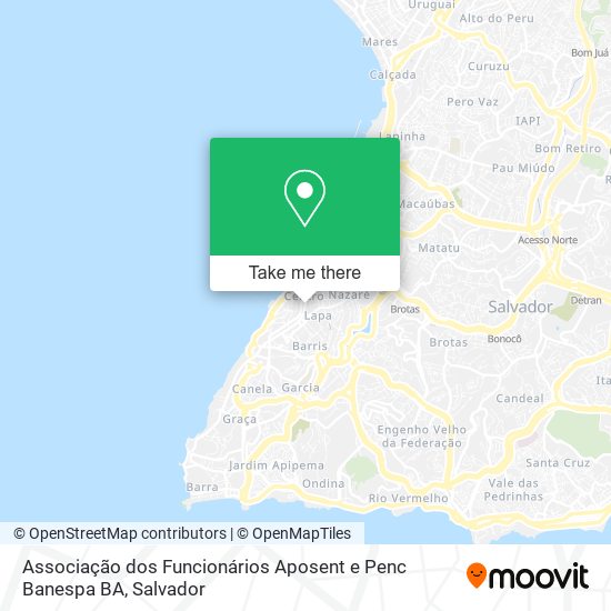 Mapa Associação dos Funcionários Aposent e Penc Banespa BA