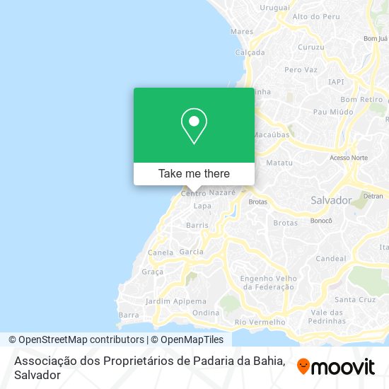 Mapa Associação dos Proprietários de Padaria da Bahia