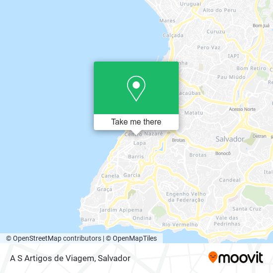 Mapa A S Artigos de Viagem