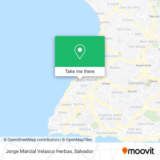 Jorge Marcial Velasco Herbas map