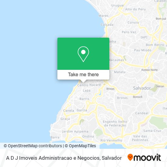 Mapa A D J Imoveis Administracao e Negocios