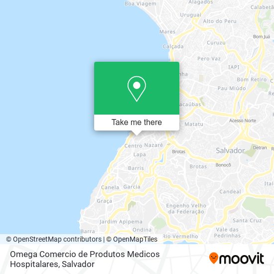 Omega Comercio de Produtos Medicos Hospitalares map