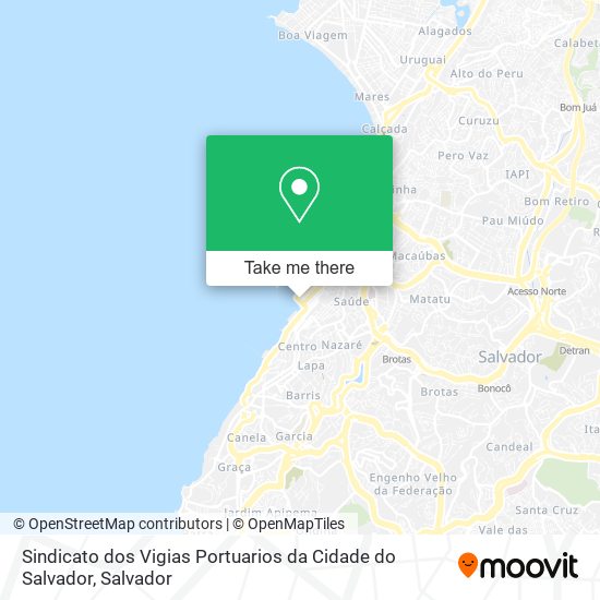 Mapa Sindicato dos Vigias Portuarios da Cidade do Salvador