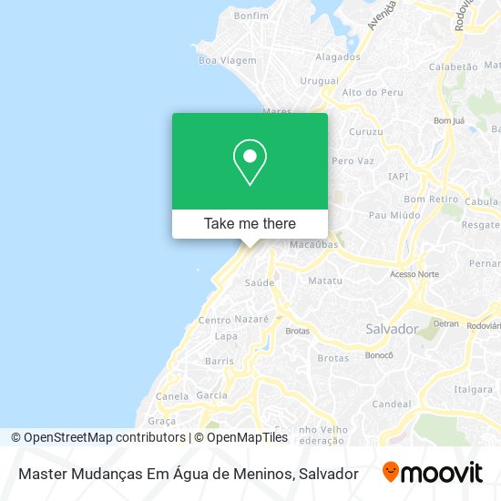 Master Mudanças Em Água de Meninos map