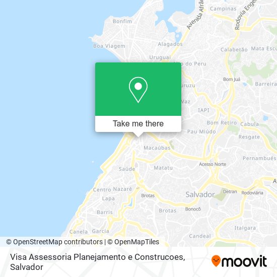 Mapa Visa Assessoria Planejamento e Construcoes