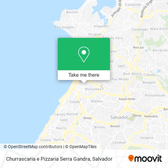 Mapa Churrascaria e Pizzaria Serra Gandra