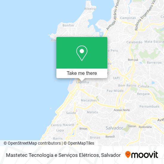 Mapa Mastetec Tecnologia e Serviços Elétricos