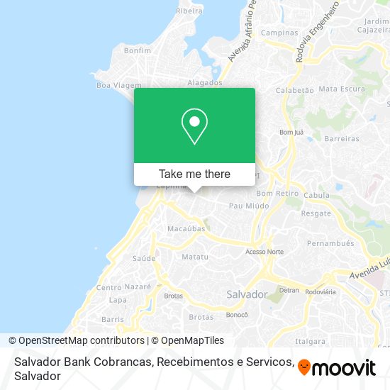 Mapa Salvador Bank Cobrancas, Recebimentos e Servicos