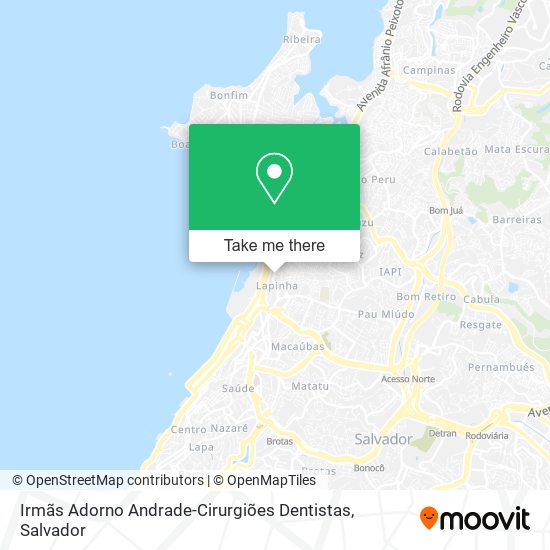 Mapa Irmãs Adorno Andrade-Cirurgiões Dentistas