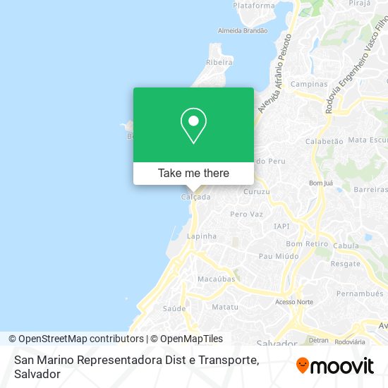 San Marino Representadora Dist e Transporte map