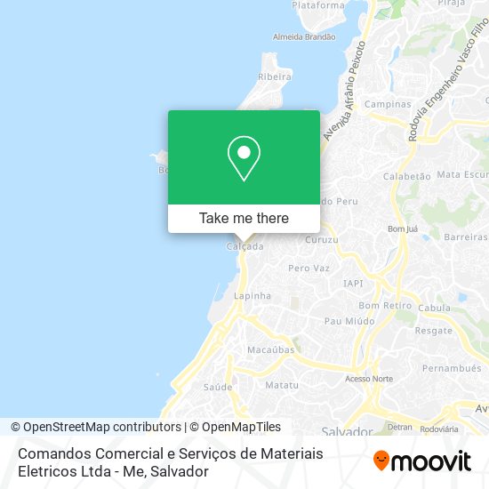 Mapa Comandos Comercial e Serviços de Materiais Eletricos Ltda - Me